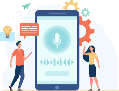 Mobile Voice Suche Illustration